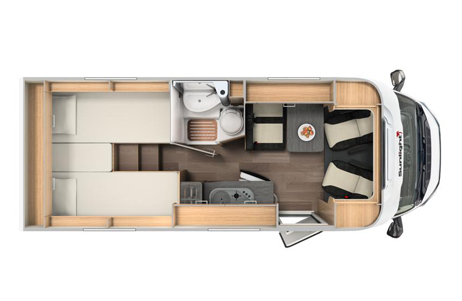 Sunlight Globebus V 66 Camper Van Grundriss